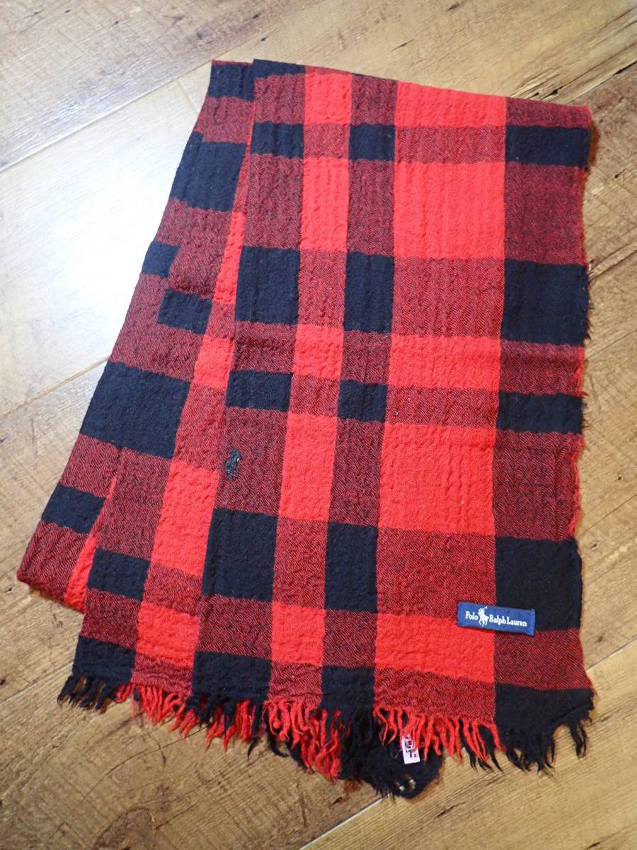 【Ralph Lauren ラルフローレン】美品 薄手ロングストール マフラー 男女兼用 100%WOOL 正規品 【Ralph Lauren ラルフローレン】美品 薄手ロングストール マフラー 男女兼用 100%WOOL 正規品