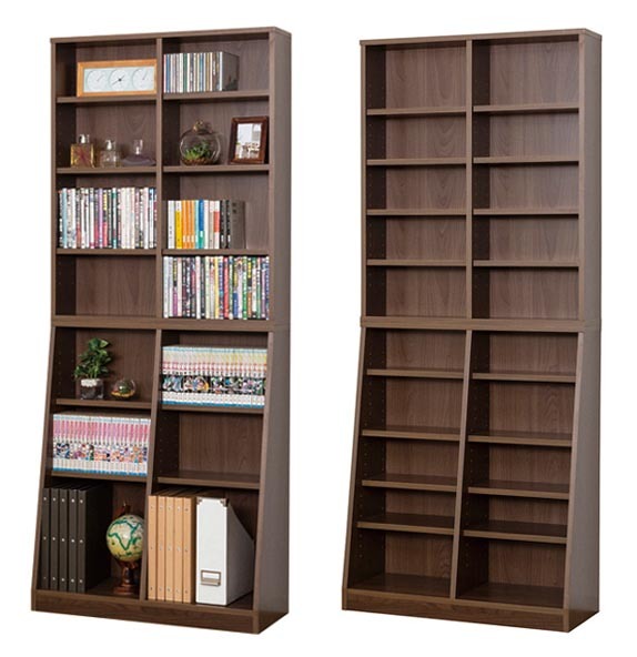  library book@DVD comics etc. . high capacity storage SOHO bookshelf 75-180cm walnut _cd