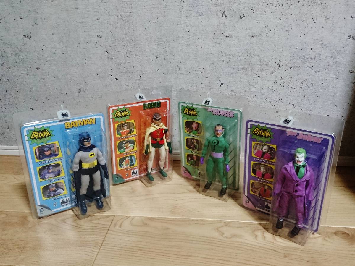 現状品+未開封+難あり　Figures Toy Company　CLASSIC TV SERIES　バットマン　BATMAN　＆　ROBIN　＆　THE RIDDLER　＆　The Joker