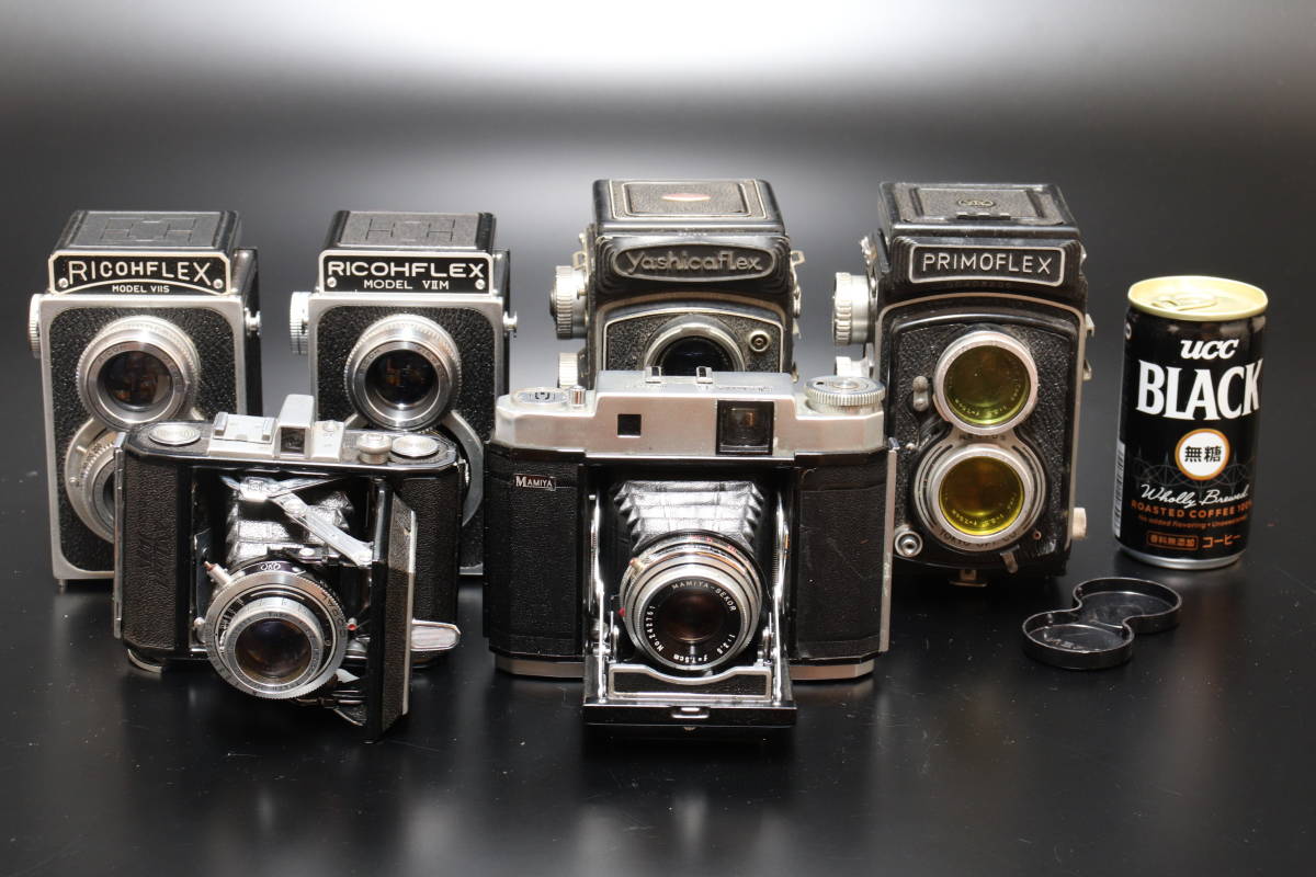 昭和レトロ RICOHFLEX 二眼レフカメラ 蛇腹カメラ yashicaflex