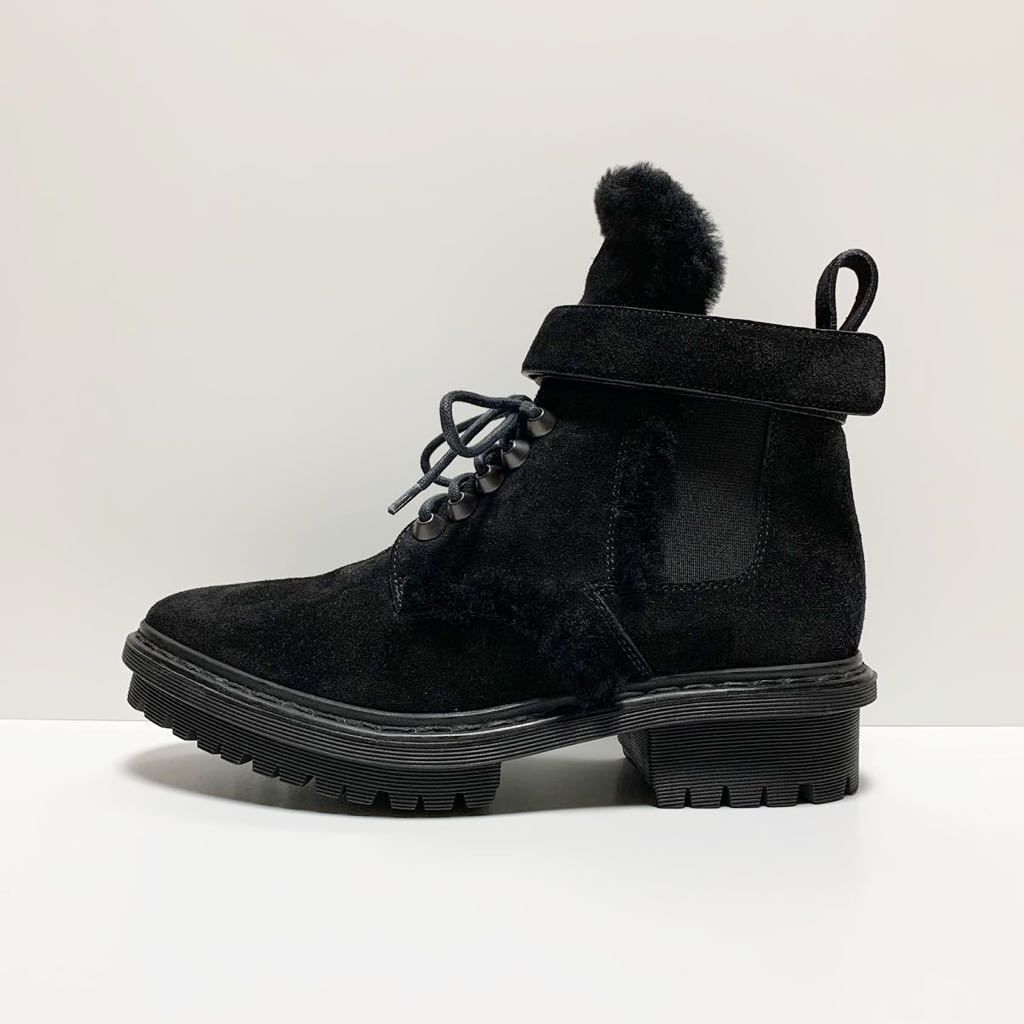 美品 バレンシアガ BALENCIAGA サイドゴア ムートン スエード レース