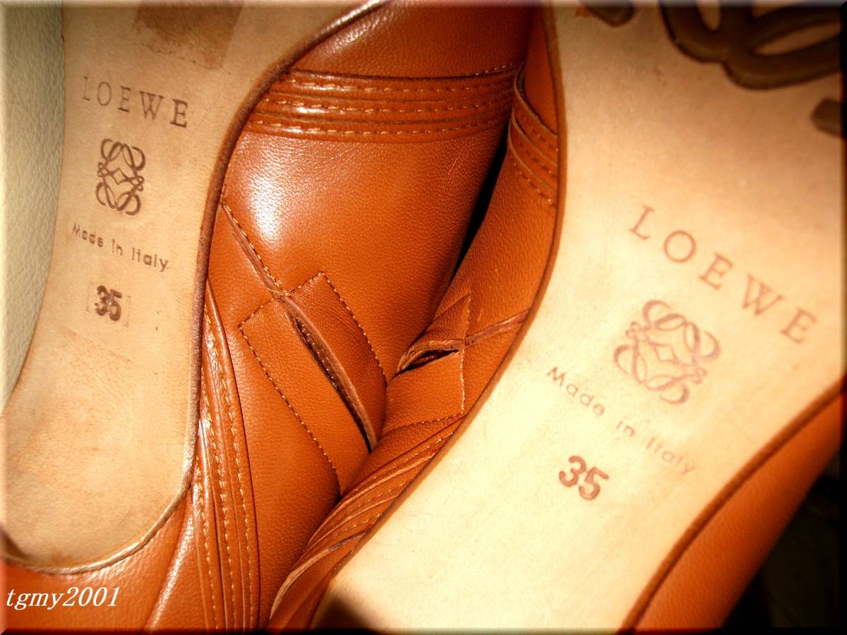 LOEWE Loewe редкий Camel × Gold Logo plate сапоги прекрасный товар 