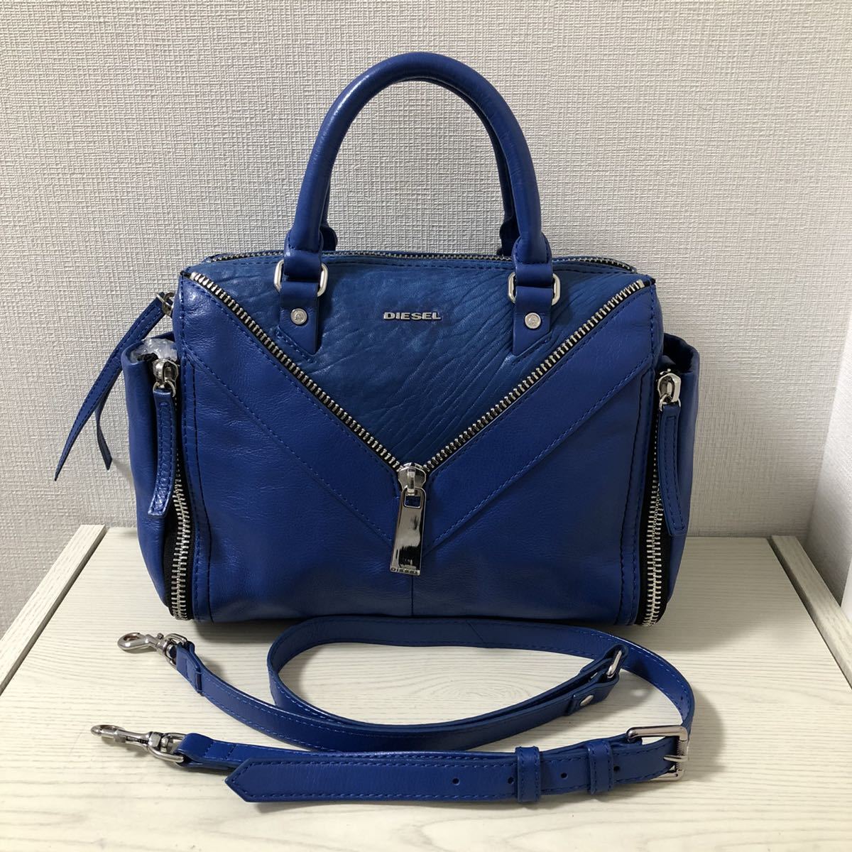 上品】 【値下げ】【美品】DIESEL ディーゼル 2way レザー ミニ