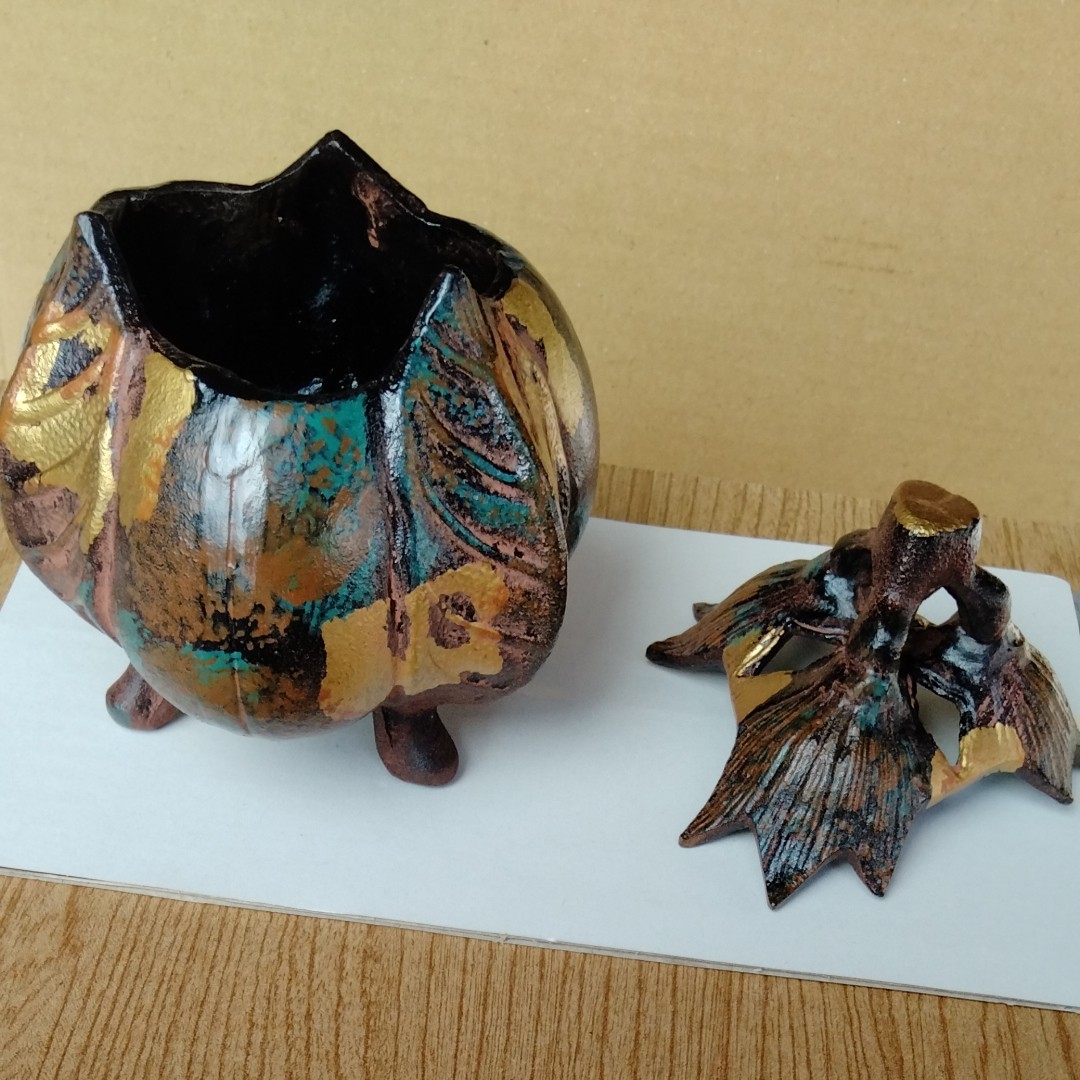 高岡銅器 香炉【三茄子】伝統美術工芸品 瑞峰作 三茄子 香炉 香 高岡銅器 香炉【三茄子】伝統美術工芸品 瑞峰作 三茄子 香炉 香