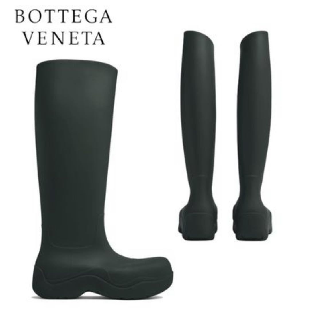 新品 BOTTEGA VENETA ボッテガヴェネタ パドル ロング ブーツ レインブーツ パドルブーツ インクウェル 39 約25〜25.5cm  ラバーブーツ