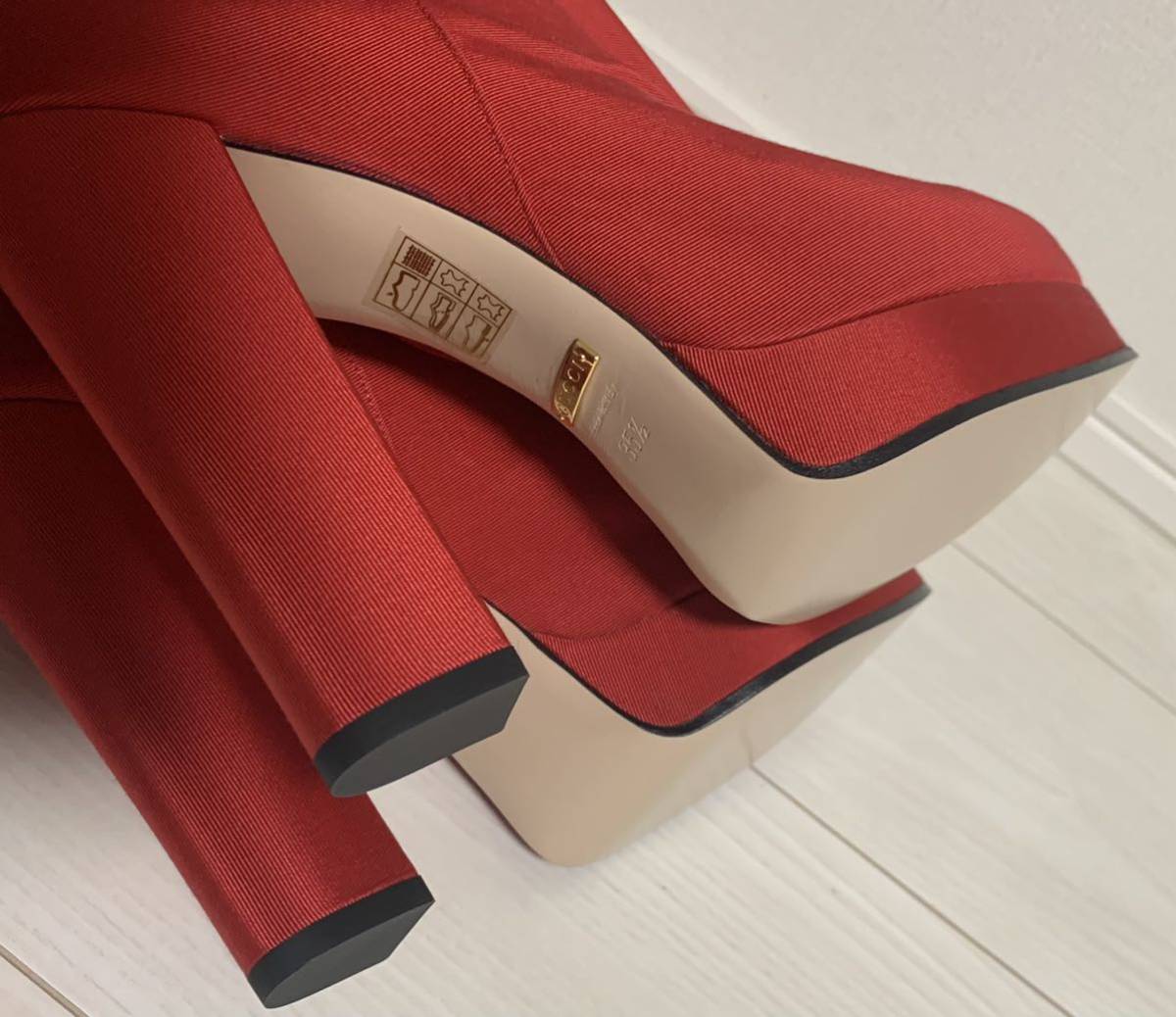  новый товар не использовался Gucci женский сапоги 35 половина примерно 22~23cm Италия производства GUCCI каблук обувь коробка сумка для хранения есть 18 десять тысяч иен mike-re