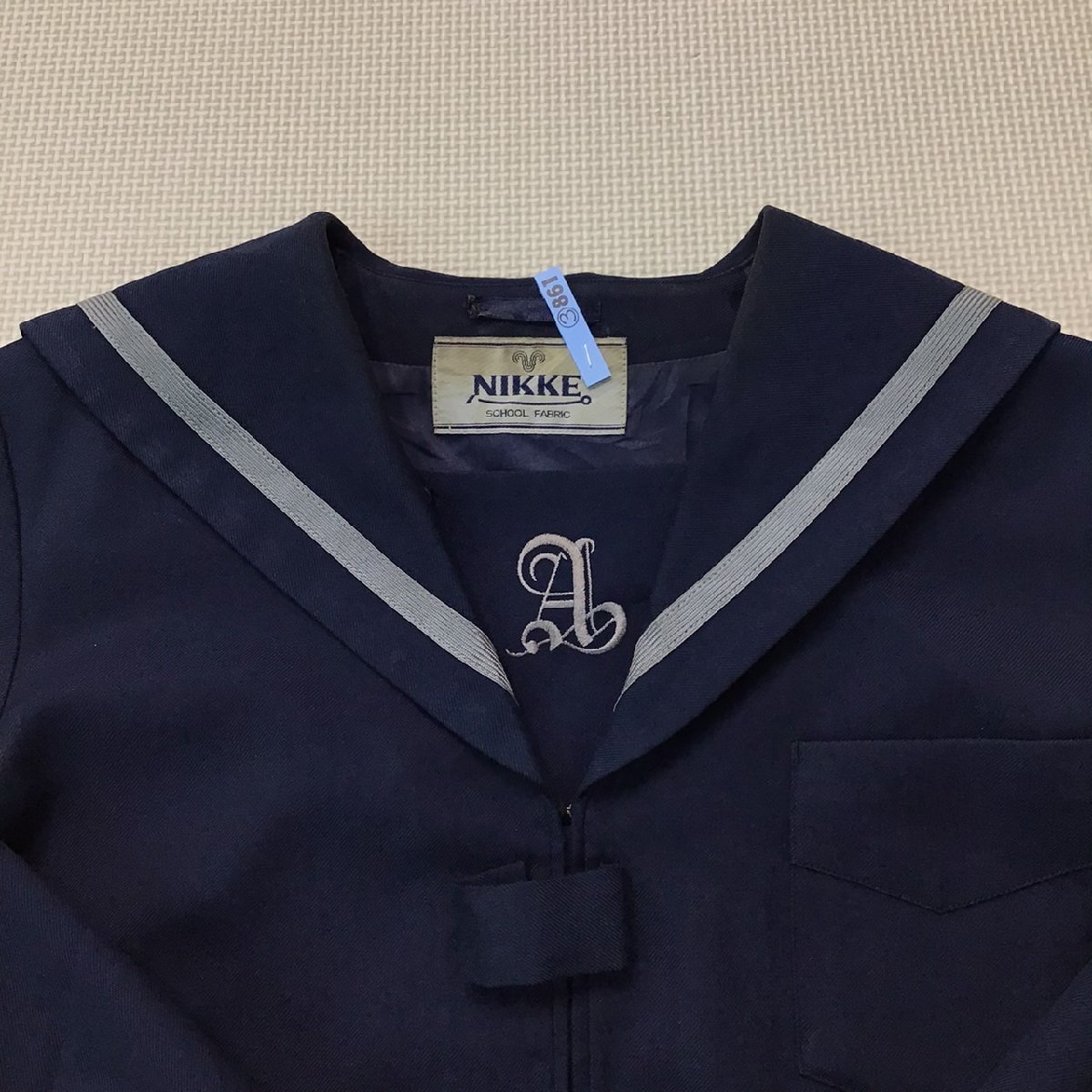 O861 (中古) 兵庫県 姫路市立朝日中学校 セーラー服 上下セット O861 (中古) 兵庫県 姫路市立朝日中学校 セーラー服 上下セット