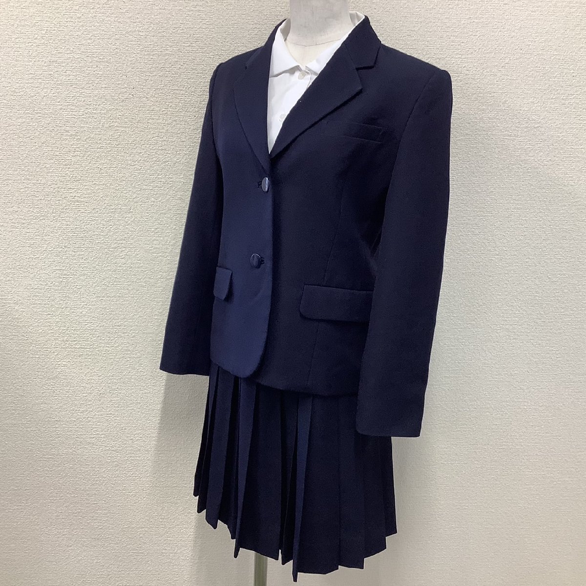 (Y)I129 (中古) 山形県 山形東高校 (旧制服) 3点セット /小さめ/7/150/W59/ブレザー/ブラウス/スカート/冬服/制服/中学/女子学生/学生服_画像1