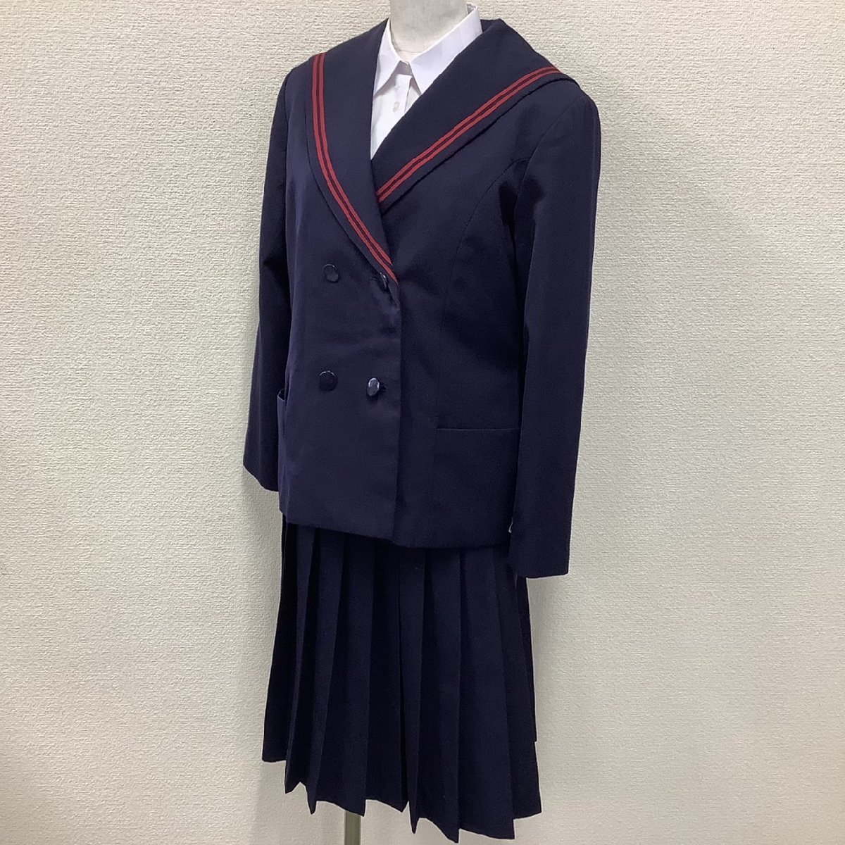 大人 可愛い 服 Y)I137 (中古) /M/L/セーラー 4点セット 長井南中学校 山形県 学生服