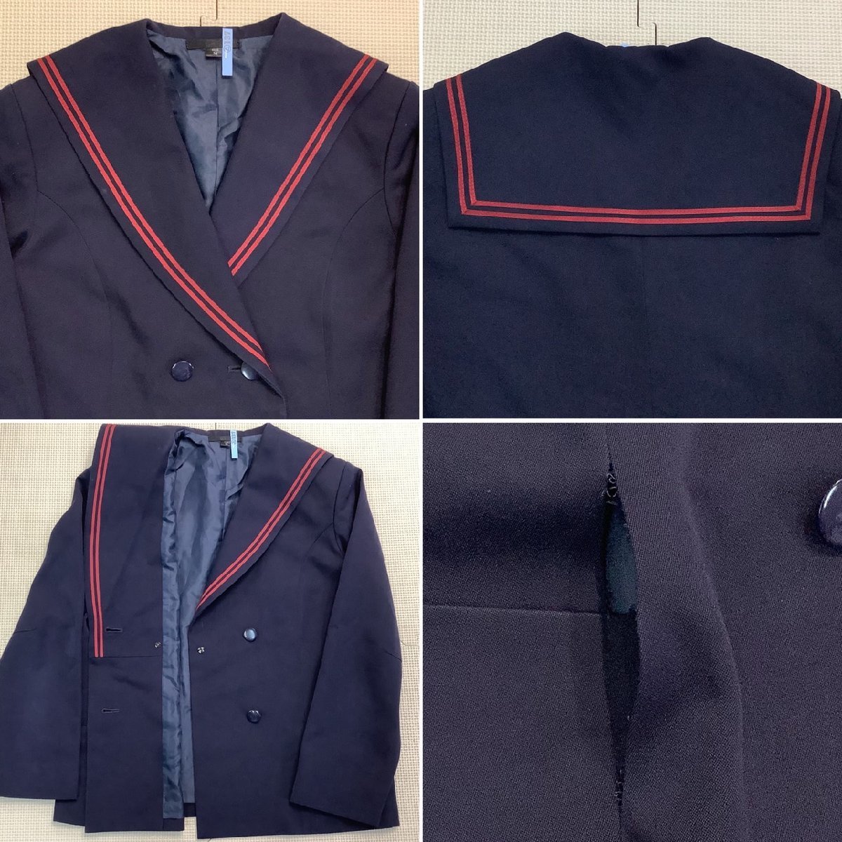 宅配 山形県 (中古) Y)I137 長井南中学校 /M/L/セーラー 4点セット 学生服