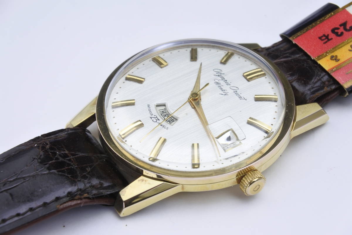 ☆☆☆王道のモデル　１９６０年代製　ORIENT OLYMPIA ORIENT WEEKLY ２３石　O.G．F.．A　手巻紳士腕時計　デッドストック品_画像7