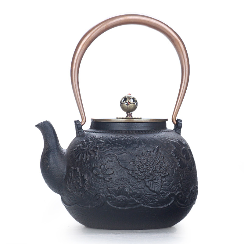 激安通販の 茶壺 提梁壺 煮茶壺 茶道具 職人作り 鉄びん 鉄分補給 鉄瓶