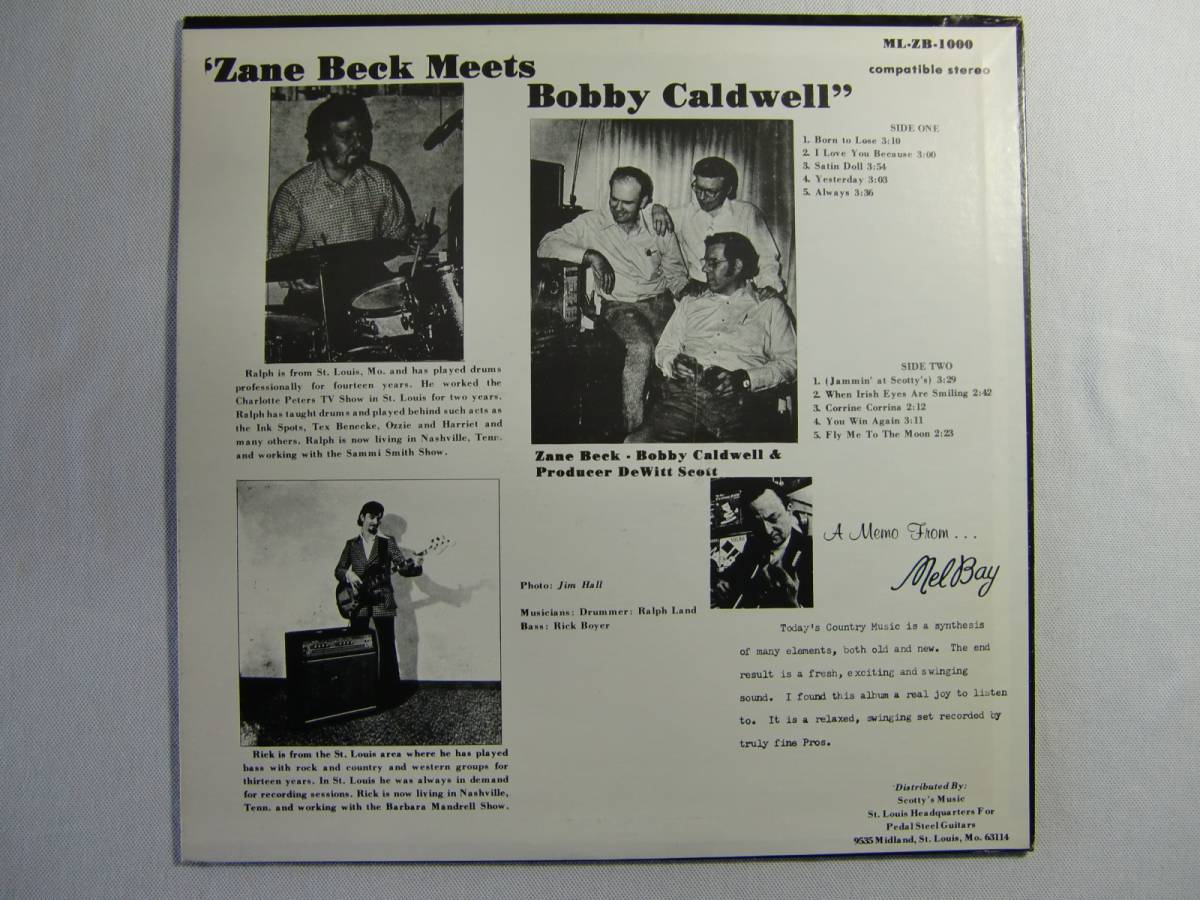 Zane Beck ゼイン・ベック　Meets　 Bobby Caldwell　ボビー・コールドウェル_画像2