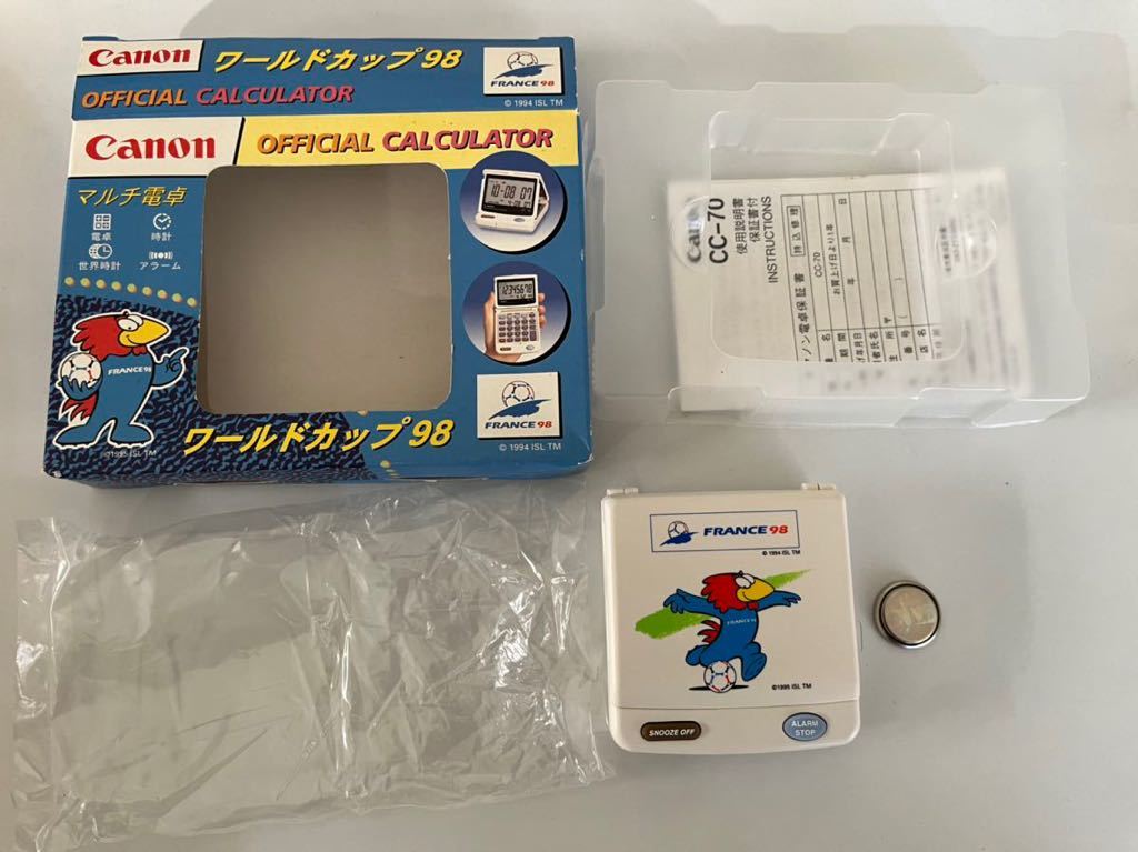 ワールドカップ98／98W杯記念マルチ電卓 Canon キャノンの画像2