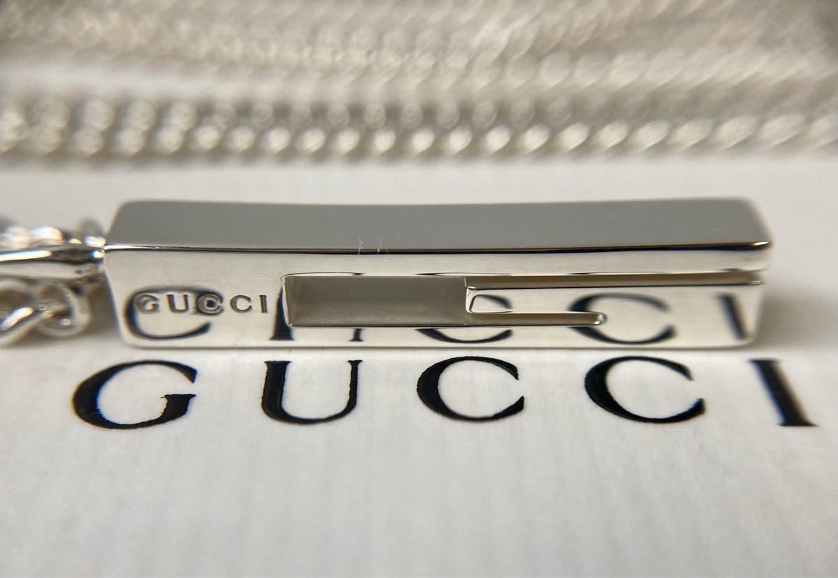 取り寄せ可 GUCCI グッチ カットアウトクロス Gロゴ シルバー ...