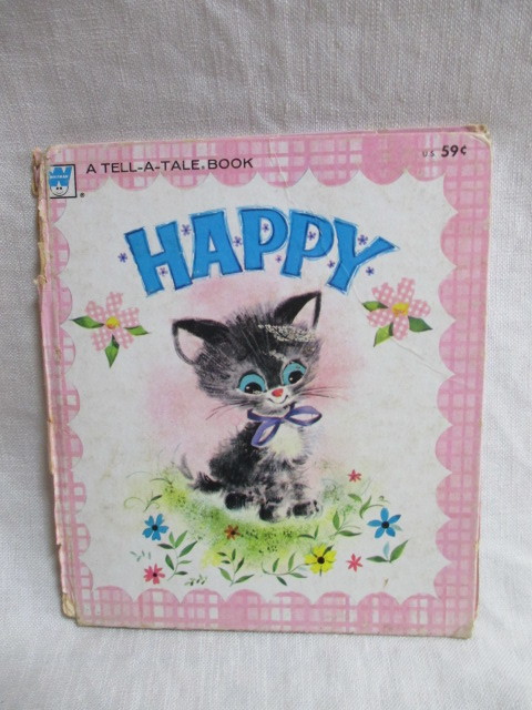 即決★USA　ヴィンテージ　HAPPY　子猫☆WHITMAN Book ホイットマンブック　洋書・絵本_画像1