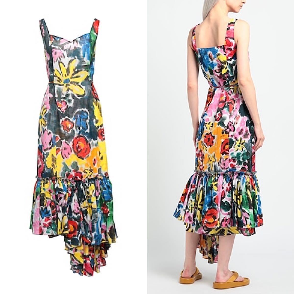MARNI】花柄ペイント CARMEN RAMIE DRESS-