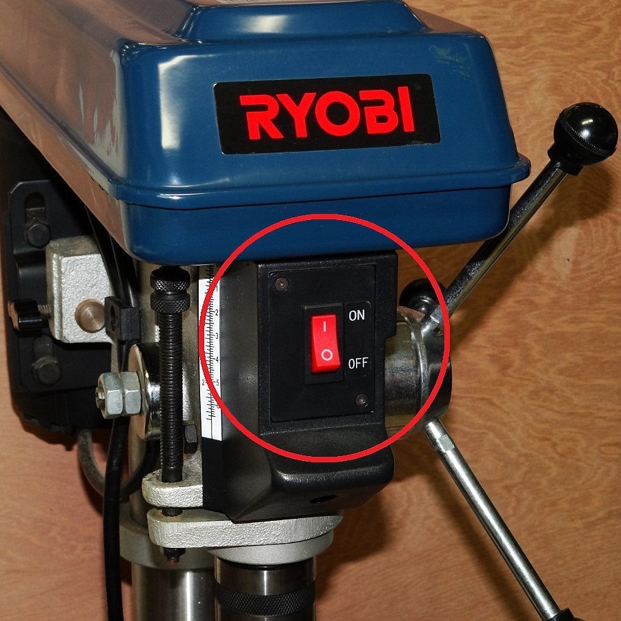 【パーツ】 リョービ RYOBI 卓上ボール盤 TB-2131 電源スイッチ  / 赤色