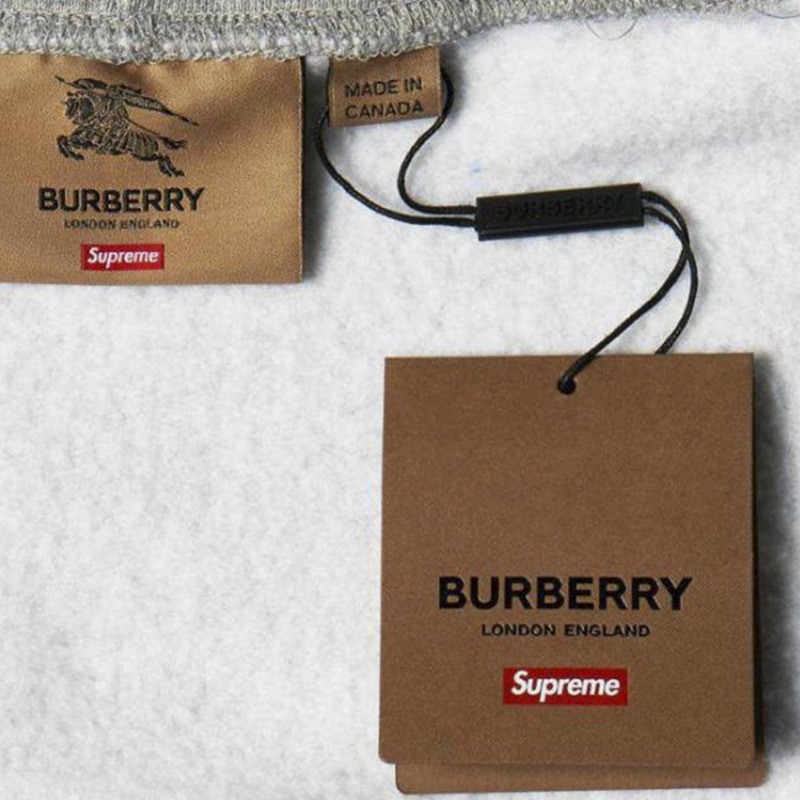 ★新品★Supreme Burberry Box Logo Hooded Sweatshirt Heather Grey XL シュプリーム×バーバリー フーディ_画像3