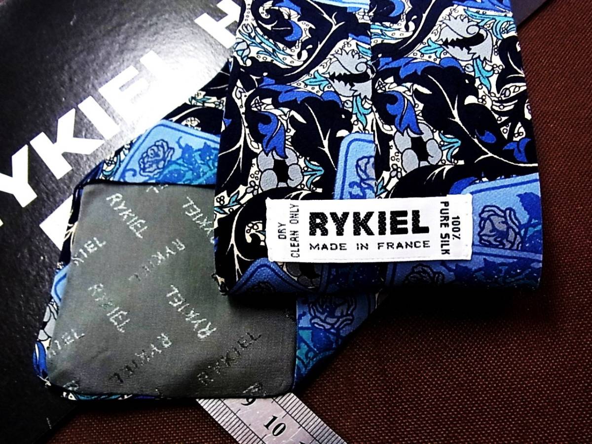 0^o^0ocl♪FK8061 【花(薔薇・バラ)】【RYKIEL HOMME】リキエルオム ネクタイ★_画像2