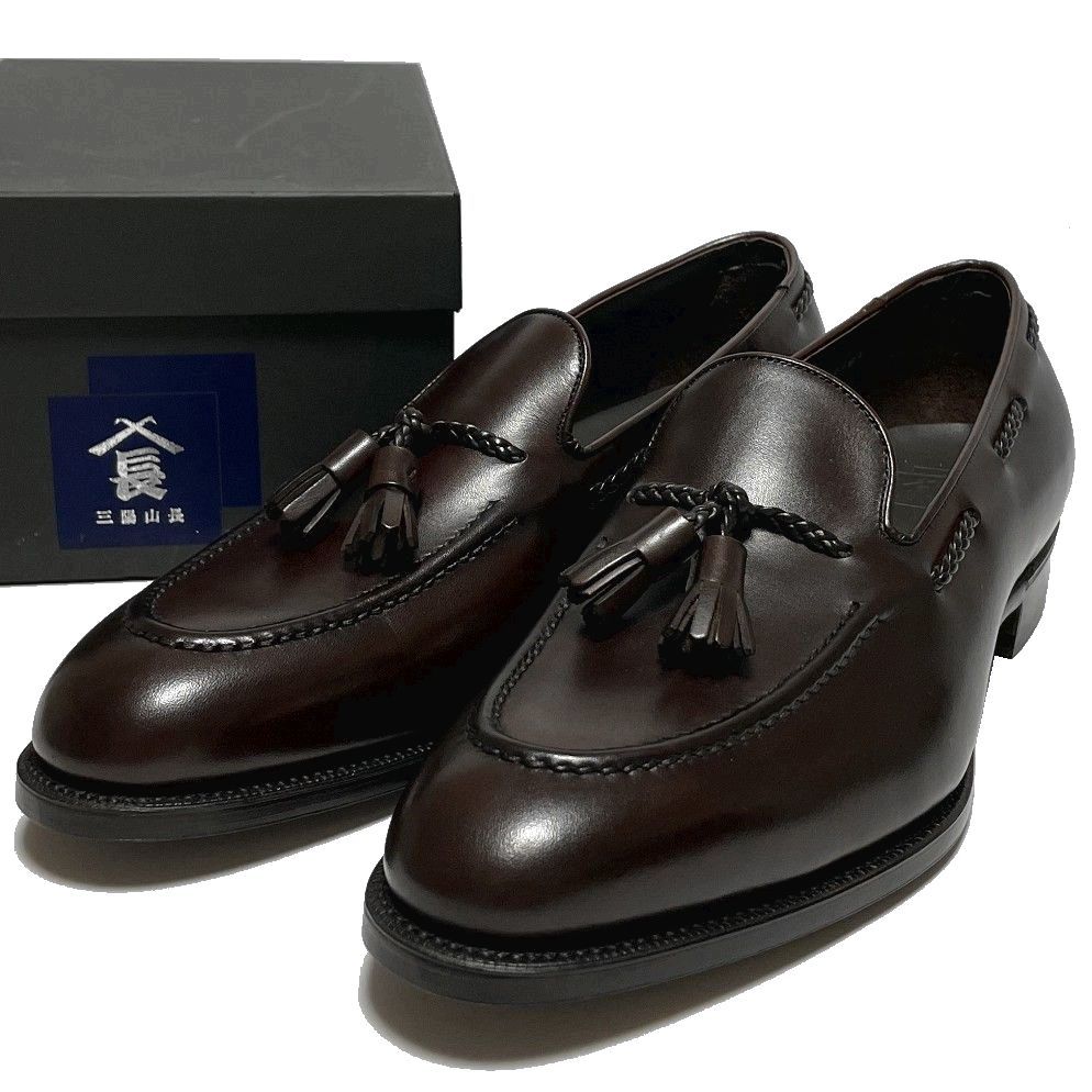 世界の 新品 三陽山長 鹿三郎/ROKUSABURO 牛革 レザー タッセル