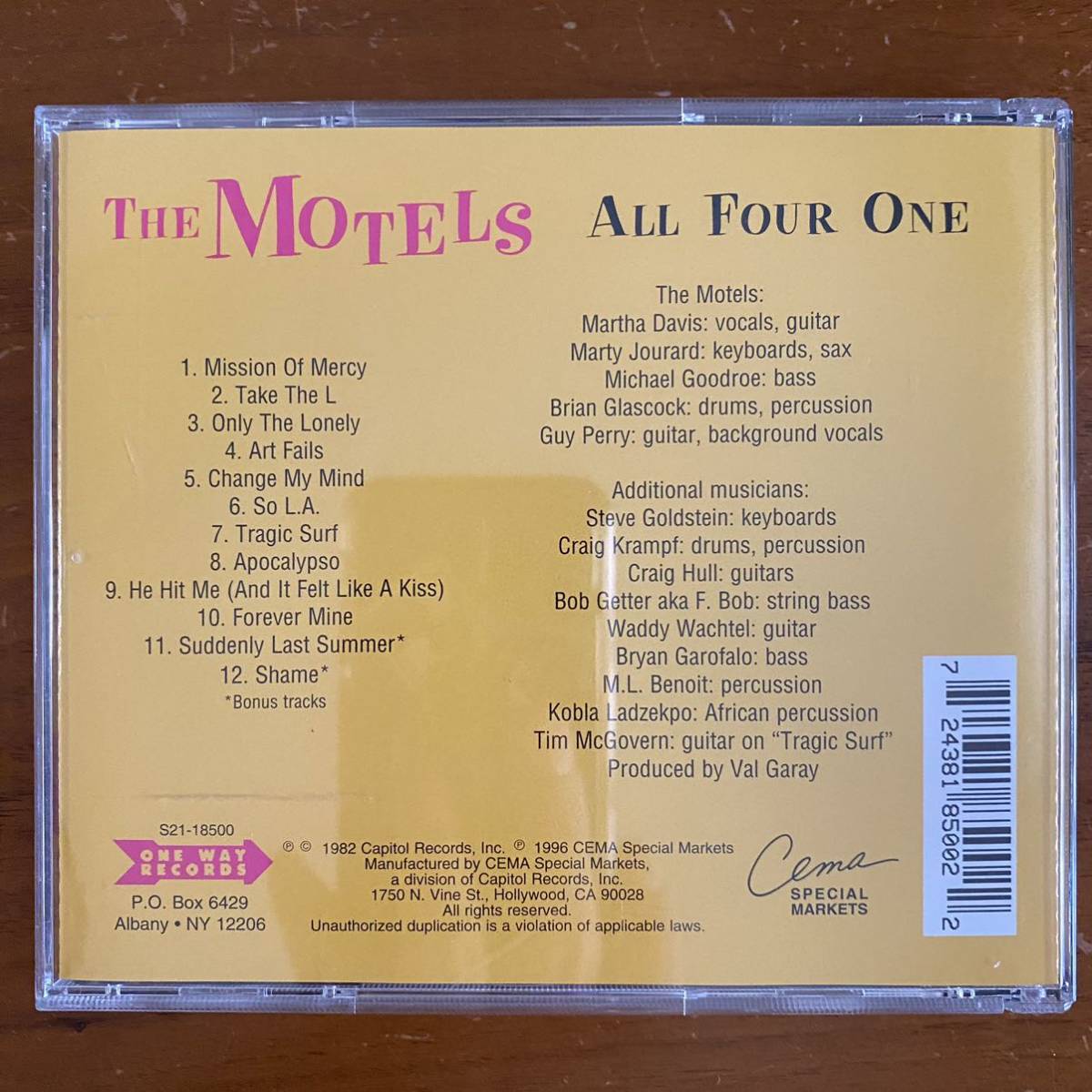 CD ★ 中古 The Motels『 All Four One 』中古 motels_画像2