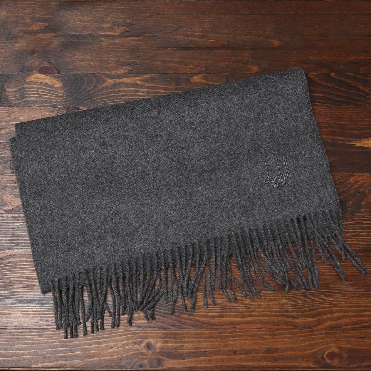 美品 dunhill ダンヒル カシミヤ マフラー グレー sariater-hotel.com
