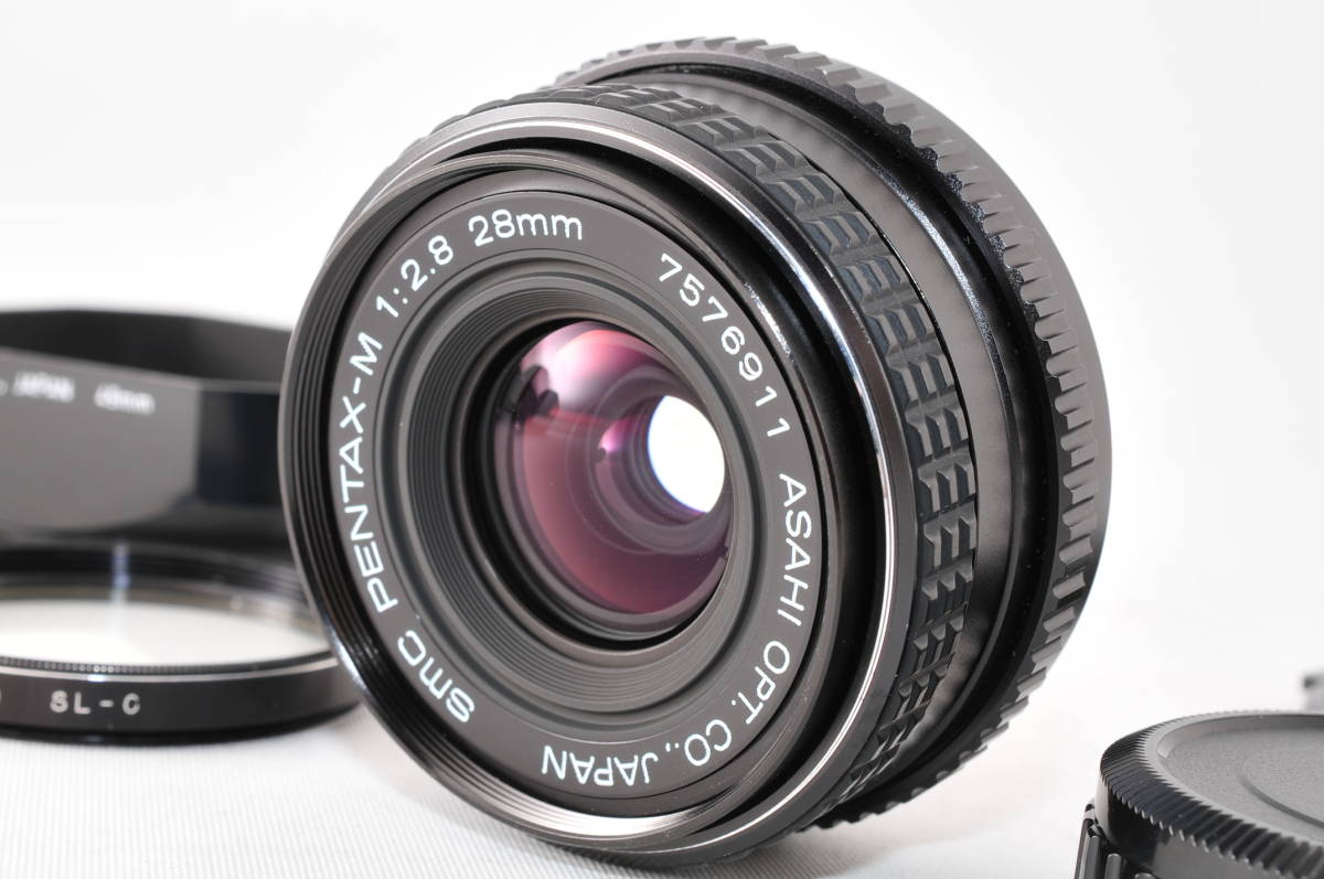 【超美品】SMC Pentax M 28mm f2.8 Wide Angle MF Prime Lens K Mount ペンタックス 広角 44@4y