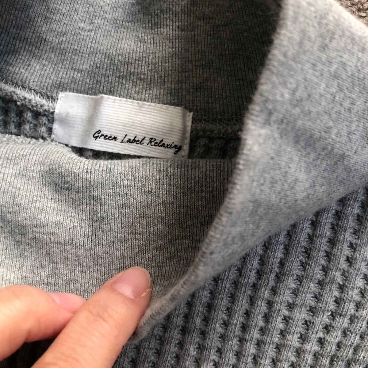 UNITED ARROWS green label relaxing ワッフル生地 コットン ロングワンピース