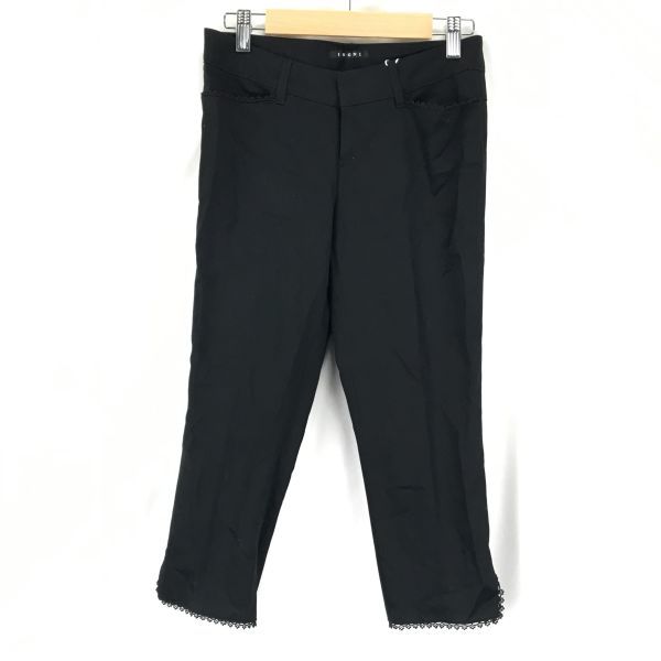 タグ付き新古品★Made in Japan★INGNI/イング★7分丈パンツ【Women's size-S/股下50cm/黒/Black】Pants/Trousers◆BG981_画像1