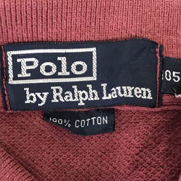 Ralph Lauren★半袖ポロシャツ【kids size-105/エンジ色/ボーダー】Tops/Shirts◆BG991_画像4