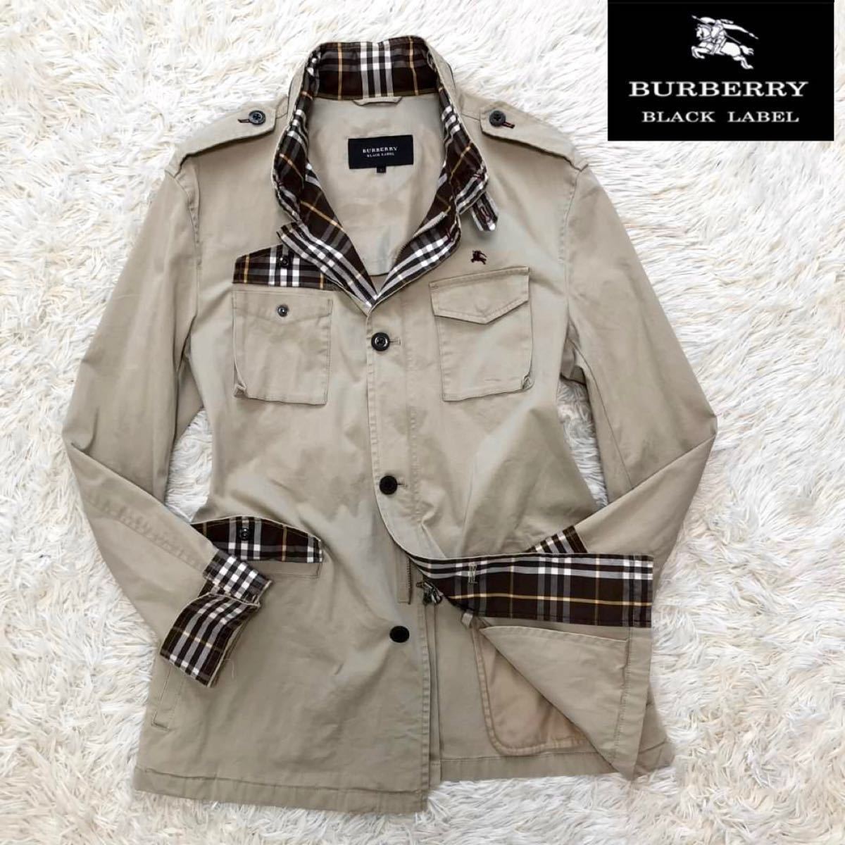 BURBERRY BLACK LABEL ミリタリージャケット Lサイズ-