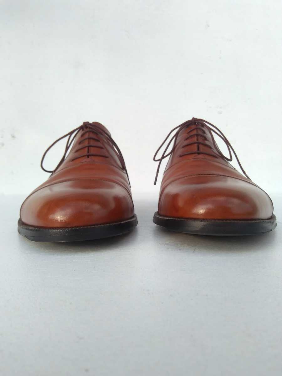 サルバトーレフェラガモ　Salvatore Ferragamo　レザーシューズ　革靴　紳士靴 　ストレートチップ　ブラウン　8・EE　イタリア製　美品_画像5