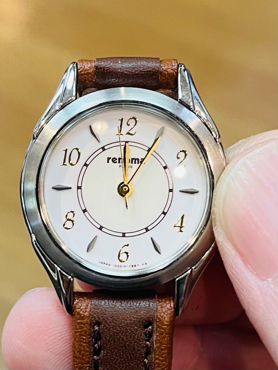 稼働 値札付き レノマ 3針 renoma クォーツ レディース 腕時計(3針（時 