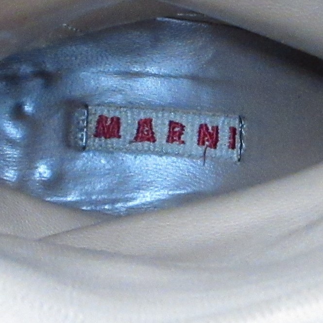 良品 MARNI マルニ レザー ロング丈 ブーツ 35 約22.5cm 茶 ブラウン 095_画像4