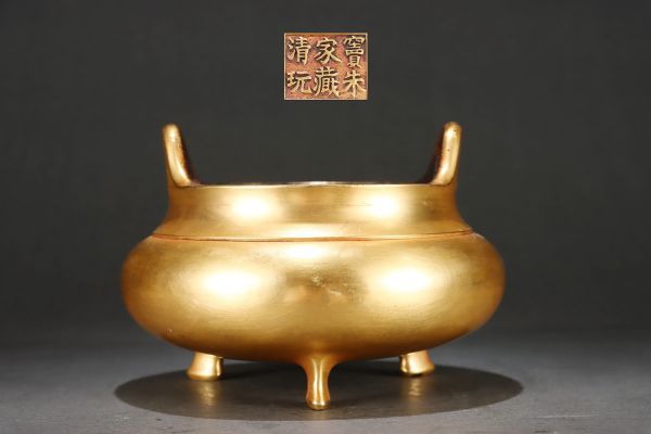 置物，中国古董，在銘あり，古銅製。 - abilix.pl