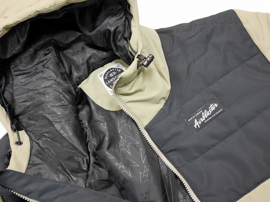【新品】23 AIRBLASTER PUFFIN FULL ZIP JACKET - Chinchilla - L 正規品 スノーボード ジャケット 撥水パーカー_画像3