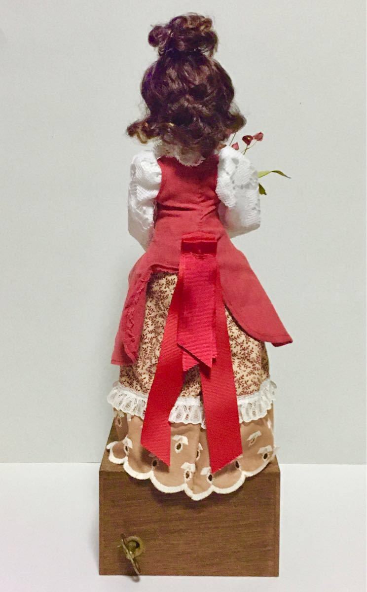 からくりオルゴール オートマタ 花を持つ少女 ビスクドール からくりオルゴール オートマタ 花を持つ少女 ビスクドール