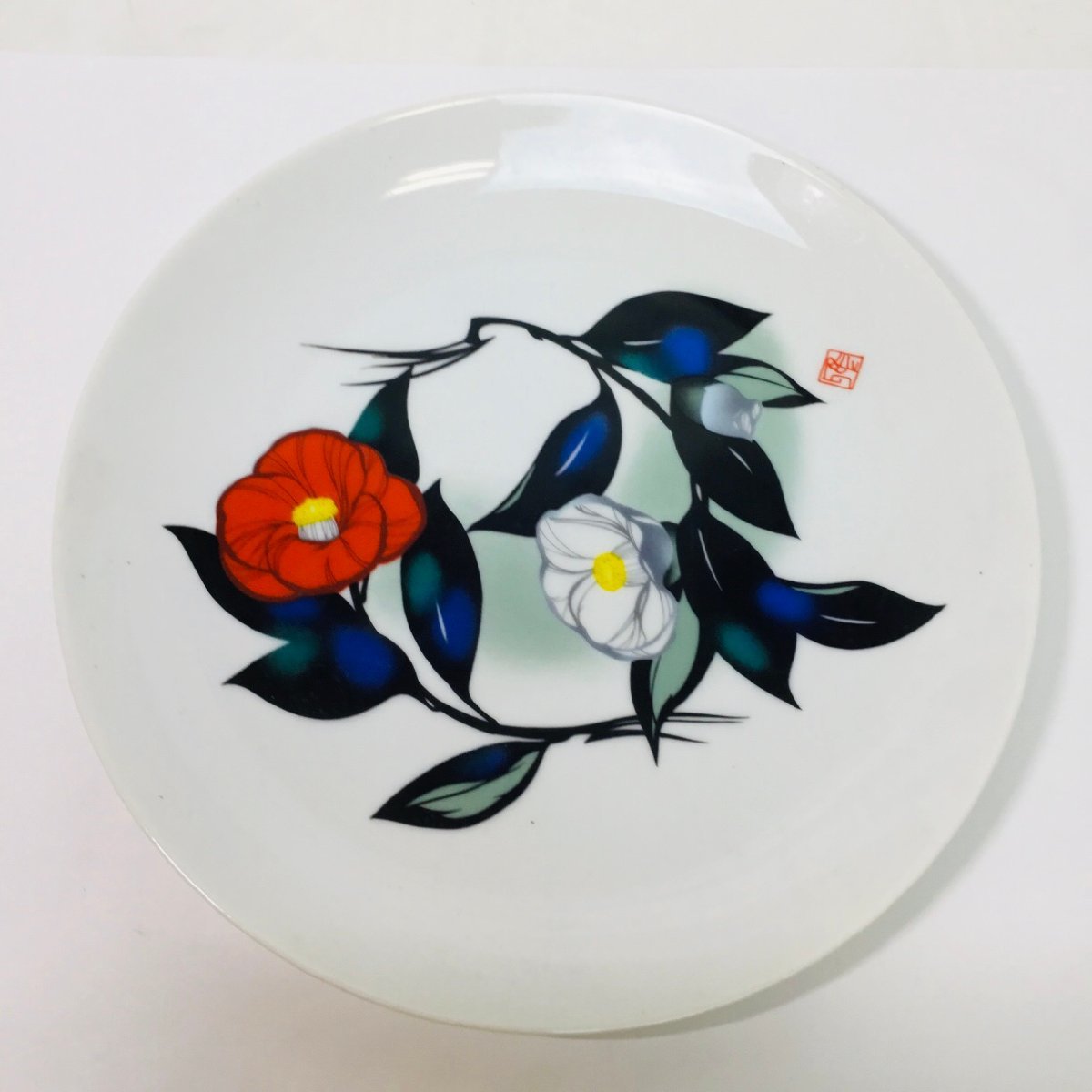 【保管品/CH】陶器 絵皿 プレート 伝統工芸 花皿 箱入り 飾り皿 オブジェ インテリア RS1016/0000_画像5