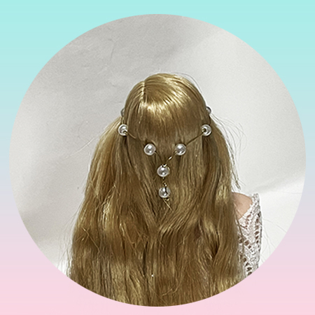 （H284） ドール用　ヘアアクセサリー　１個　ファイセン tbLeague　リカちゃん　バービーなど ハンドメイド_画像4