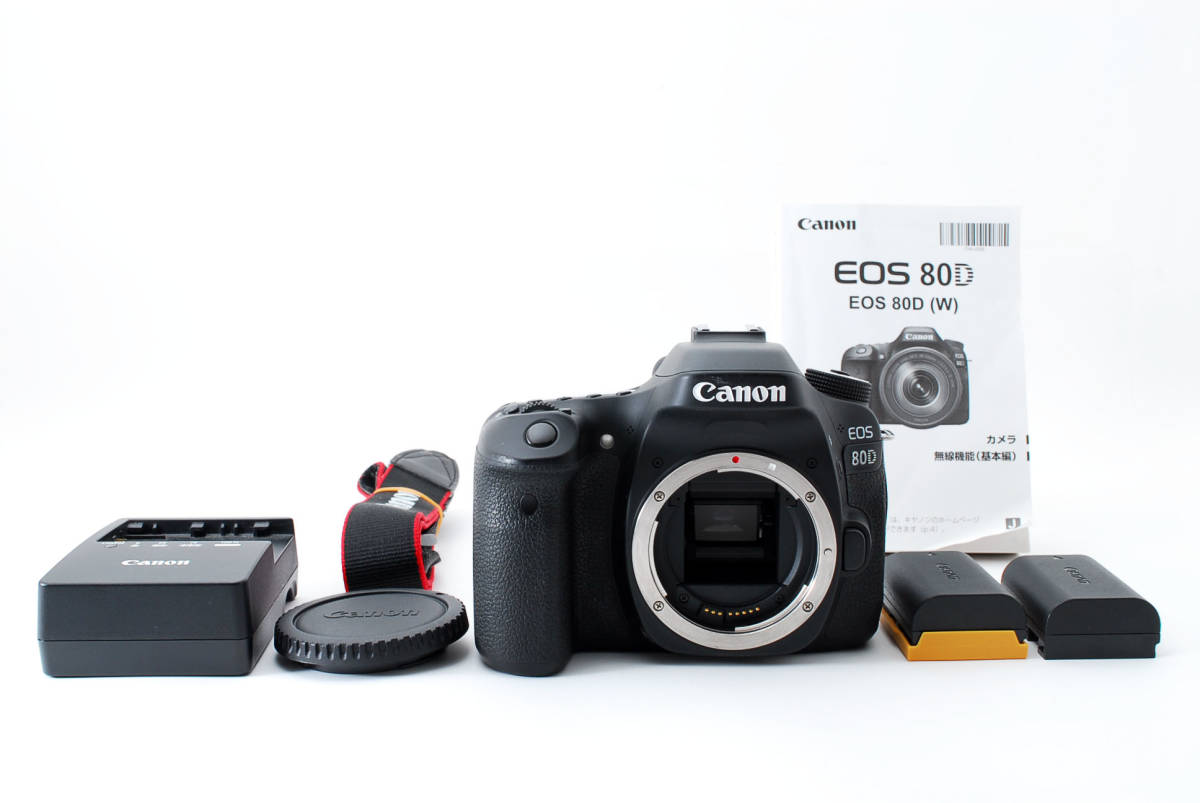 バッテリー2個 取扱説明書付!☆極上美品☆ CANON キャノン EOS 80D