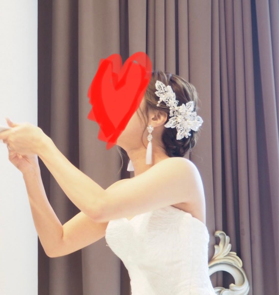 ヘッドドレス ヘアアクセサリー 髪飾り 結婚式 ビジュー バレッタ