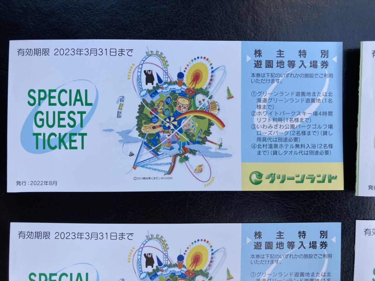 日時指定 三井グリーンランド 株主優待券 入場券 入園券 6枚ですP ad