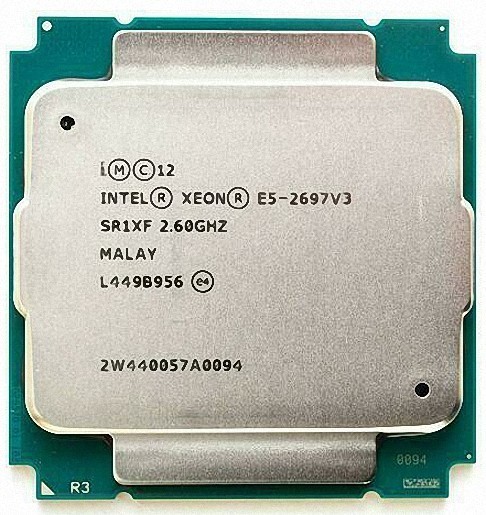 2個セット Intel Xeon E5-2697 v3 SR1XF 14C 2.6GHz 35MB 145W LGA2011-3 DDR4-2133_画像1