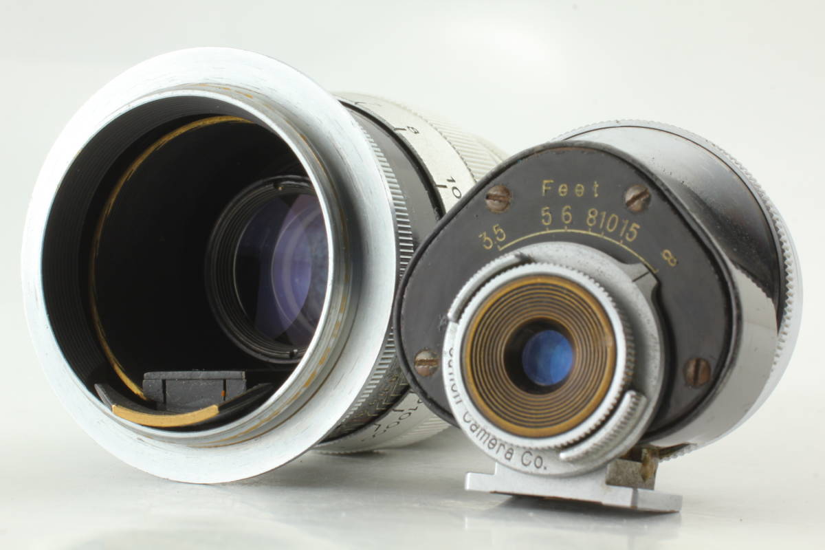 良品】Canon 100mm f/3.5 Telephoto lens w/finder for Leica L39