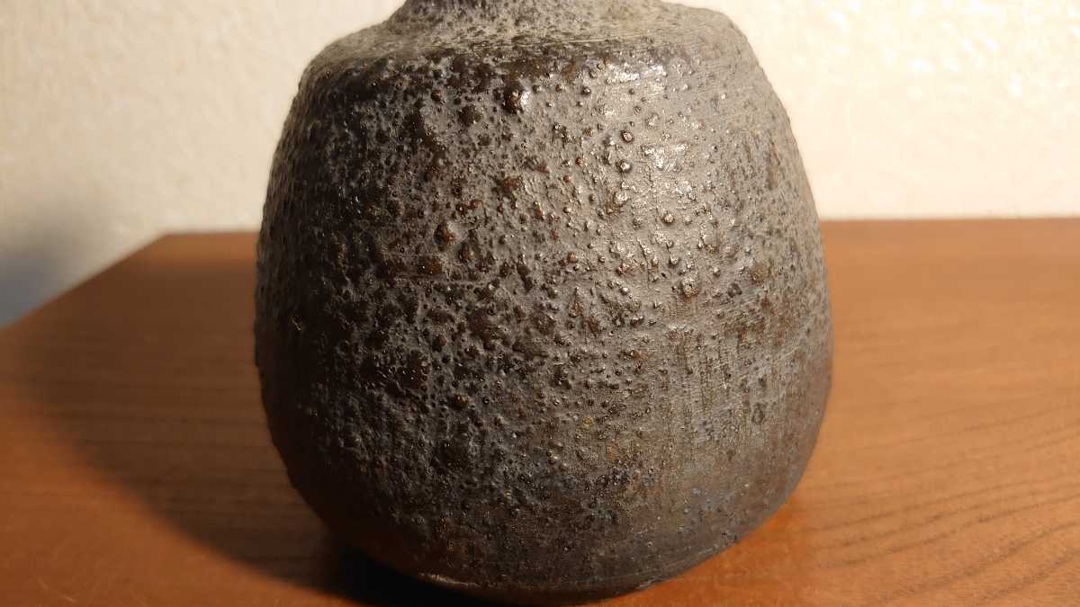 珠洲焼 小壷 古陶器 花入 アンティーク小壷 蔵出し 茶道具 丹波焼