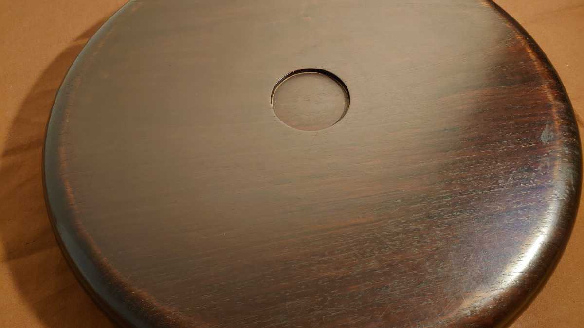 工房直送価格! 唐木 紫檀 紫檀盆 茶道具 大盆 丸盆 唐木 アンティーク