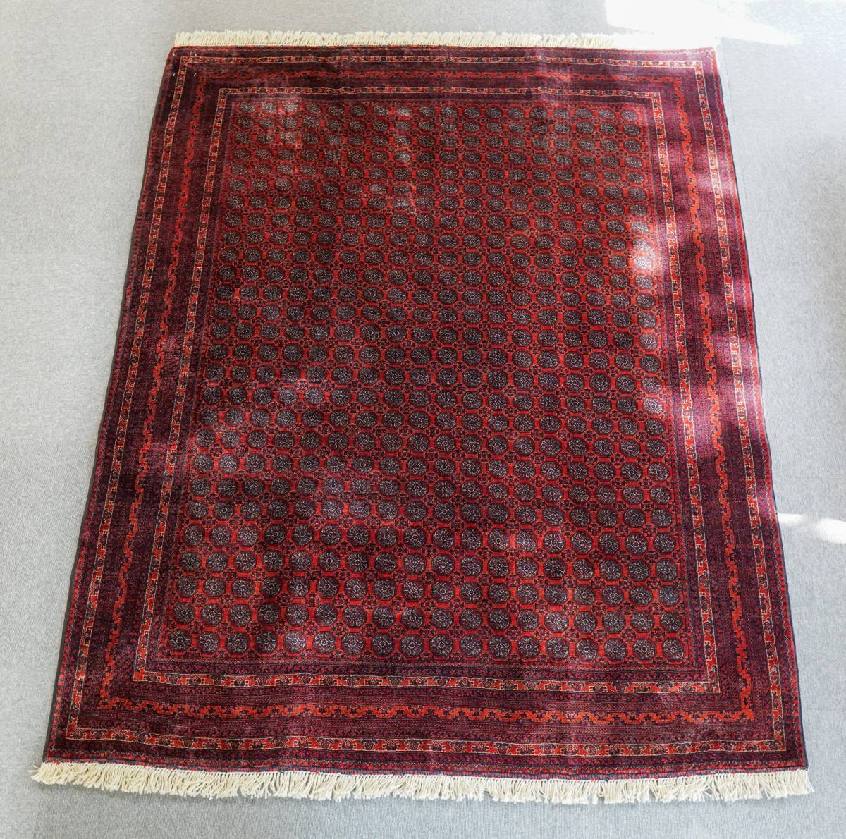 アフガニスタン 絨毯手織り ホジャロシュナイ size:190cm×152cm
