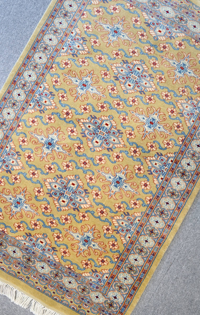 ヤフオク! - 高品質 パキスタン手織り絨毯 ウール size:121×7...