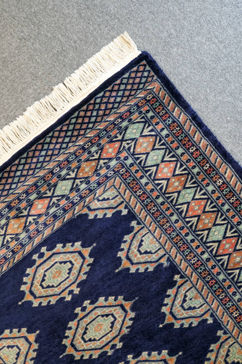 パキスタン手織り絨毯 ウール size:153×95cm アクセントラグ - 通販